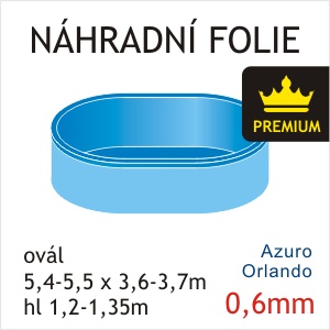 Náhradní folie pro oválný bazén 5,50 x 3,70 m