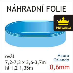Náhradní folie pro oválný bazén 7,30 x 3,70 m