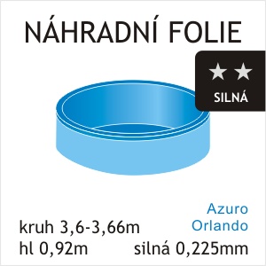 Náhradní bazénová folie pro bazény Orlando 3,66 x 0,91m - AKCE