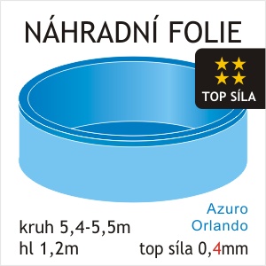 Náhradní bazénová folie pro kruhový bazén 5,40 - 5,50m