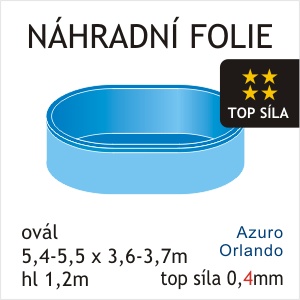 Náhradní bazénová folie pro oválný bazén 5,50 x 3,70 m