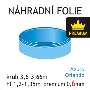 Náhradní bazénová folie pro kruhový bazén 3,60-3,66m